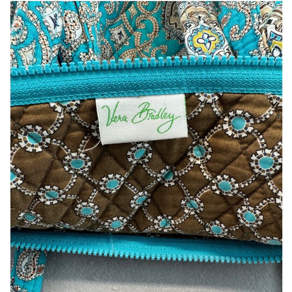 Vera Bradley Retired Totally Turquoise Small Original Duffel Bag - Picture 2 of 10